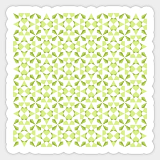 Vintage green geometric pattern Sticker